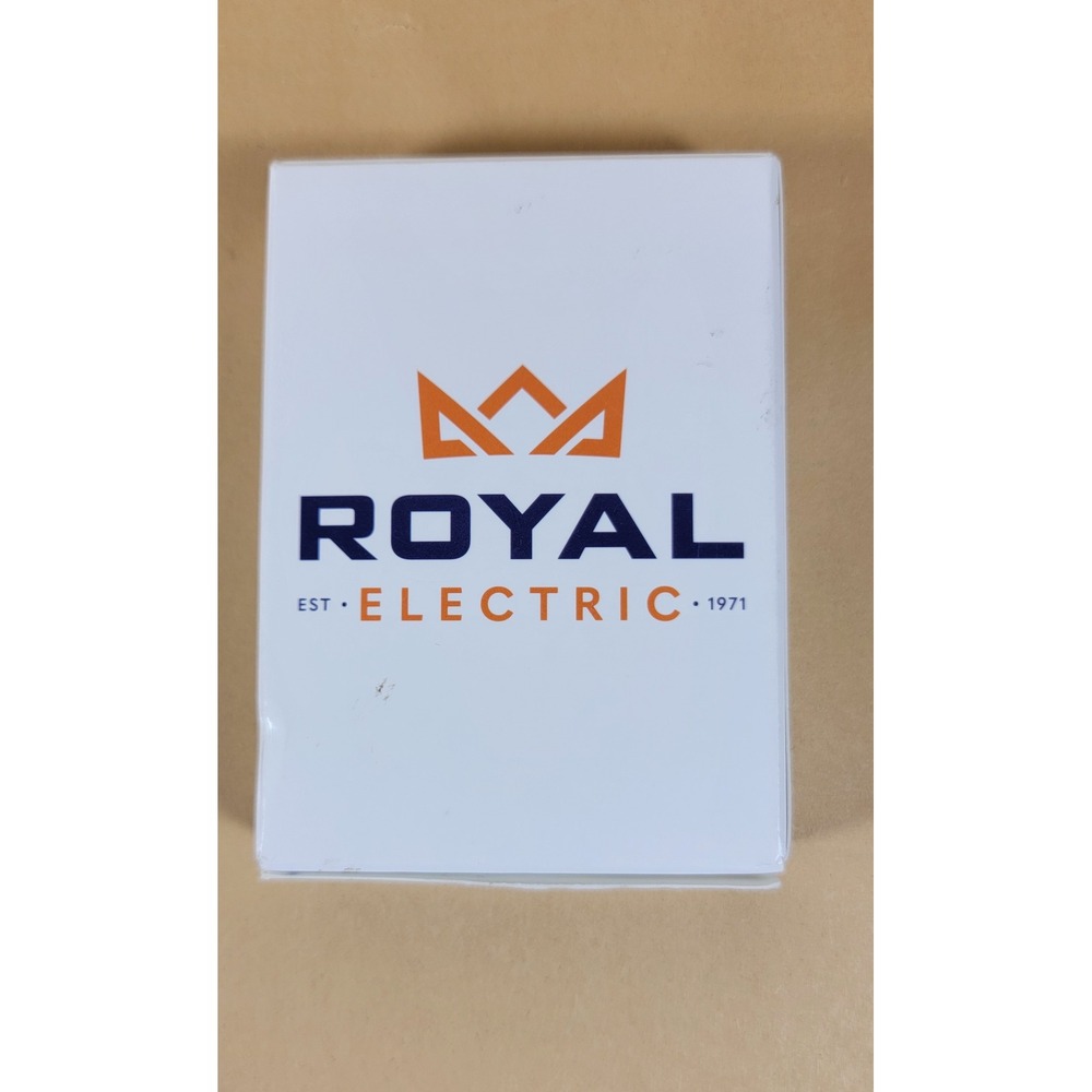 Royal Electric Promotional Playing Cards Deck, Playing Cards On Demand, White